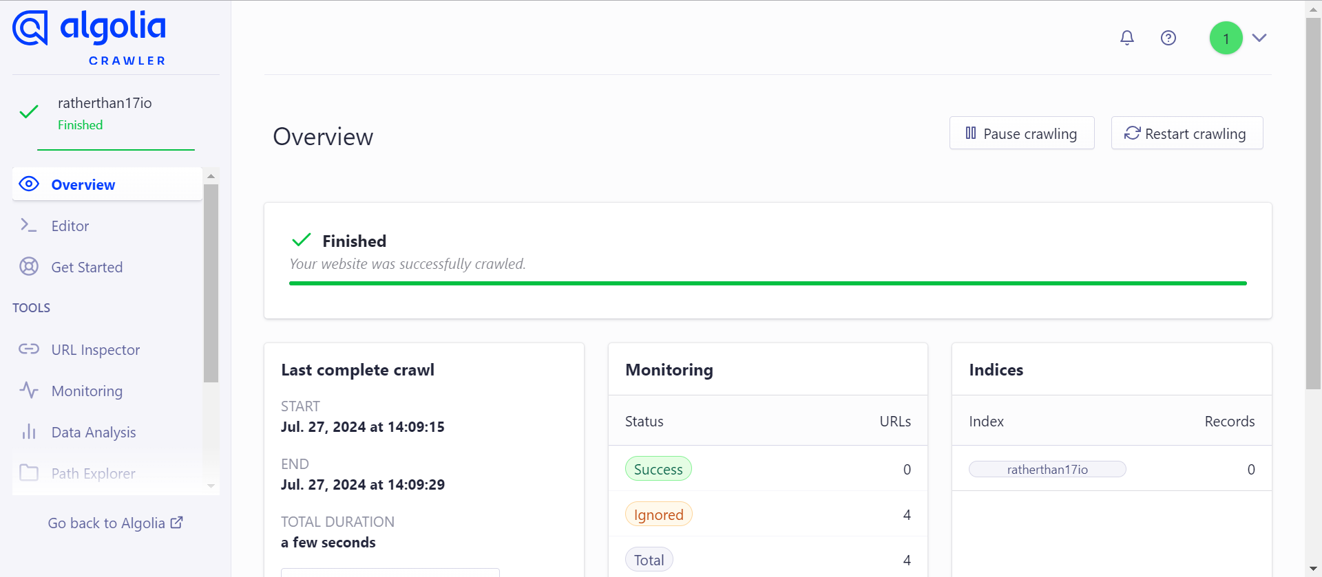 用 Algolia DocSearch 为网站添加搜索功能 | Zhang的学习笔记